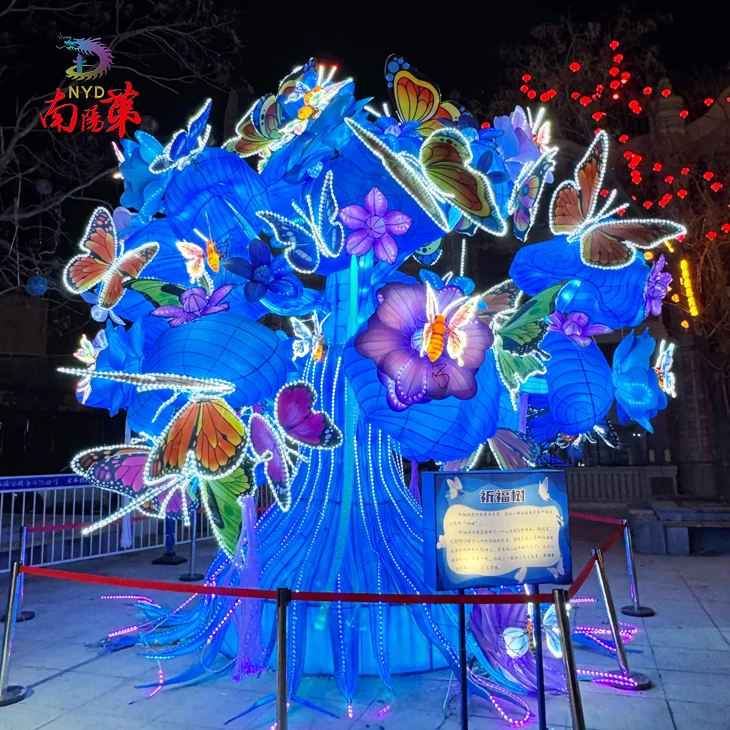 Giant Fabric Lantern Tree With Butterflies best Giant Fabric Lantern Tree With Butterflies best