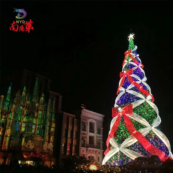 Lighted Ribbon Christmas Tree for Plaza Lighted Ribbon Christmas Tree for Plaza